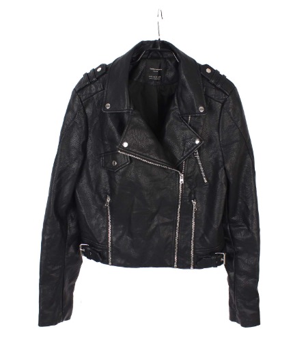 zara fake leather jacket (M)