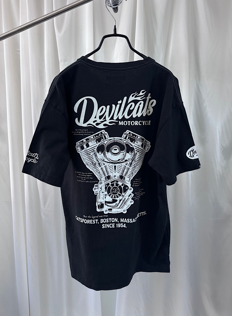 Devilcats MOTORCYCLE 1/2 T-shirt (XL)