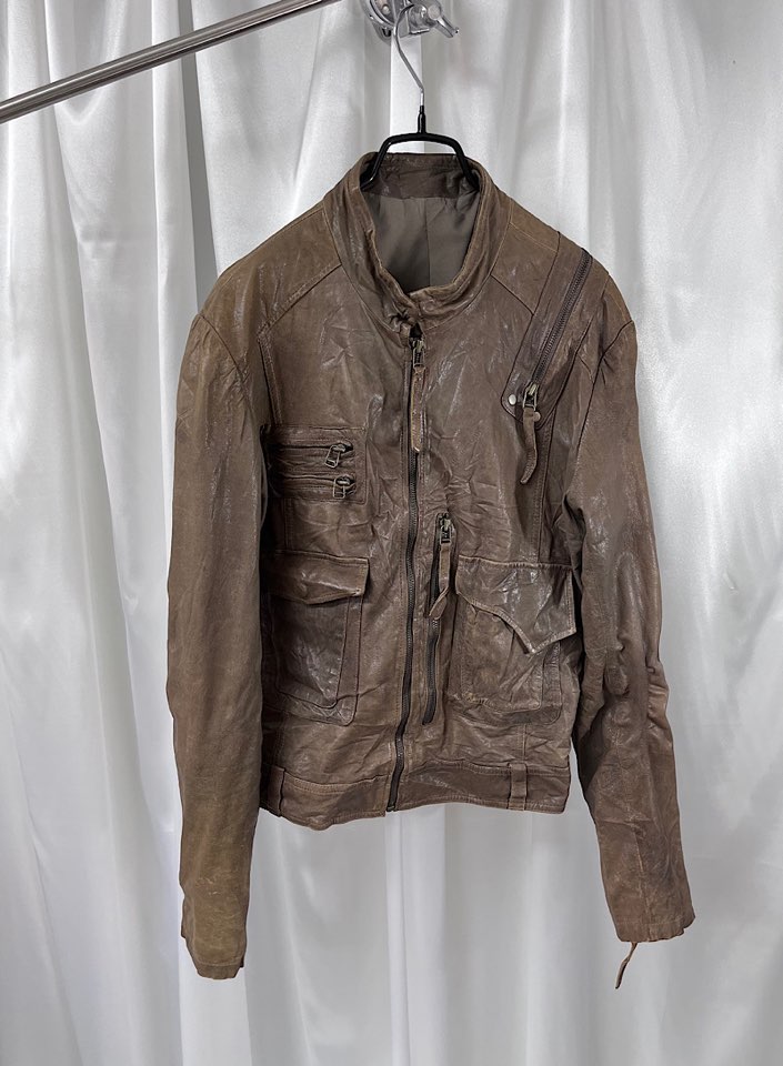 vintage sheep leather jacket