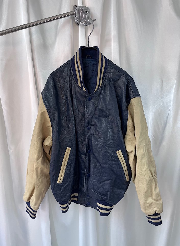 leather stardium jacket