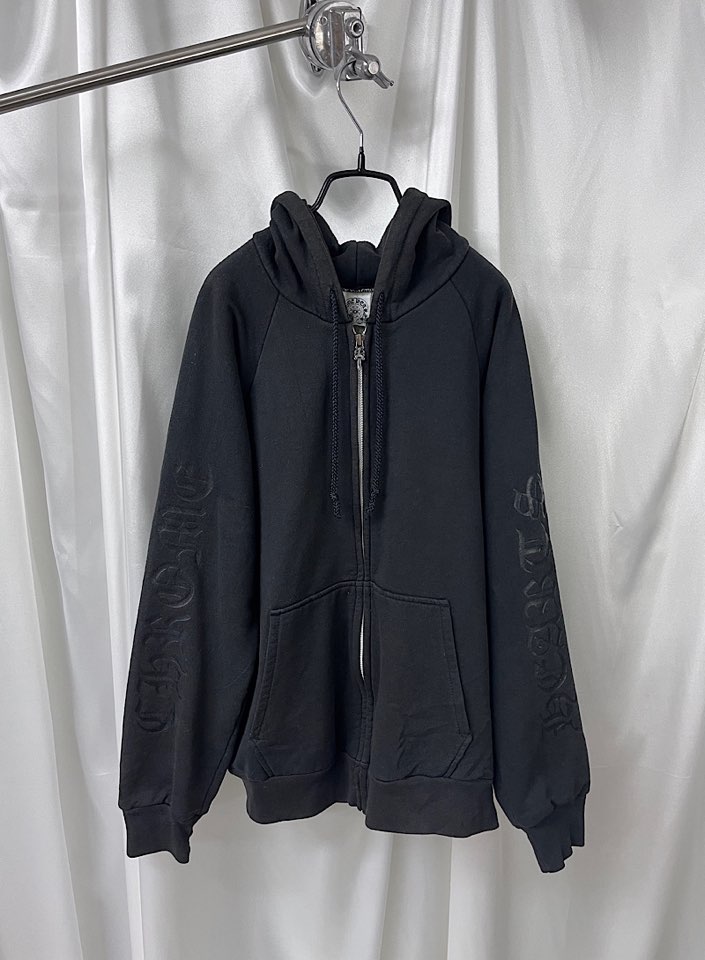 90`s CHROME HEARTS hood zip-up (made in U.S.A.) (s)