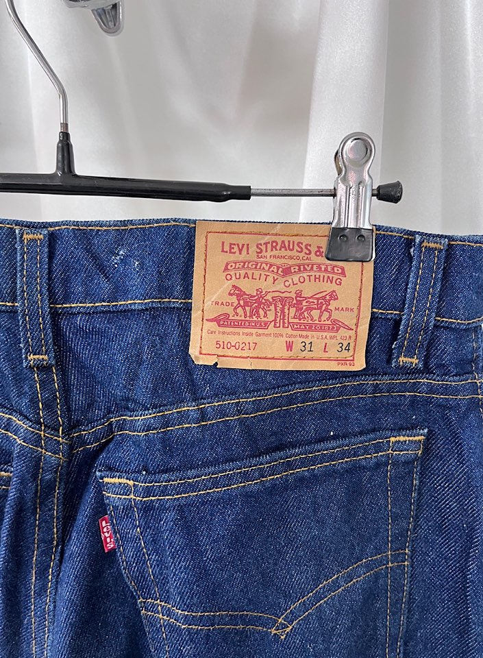 Levi`s 510-0217 denim pants (made in U.S.A.) (31x34)