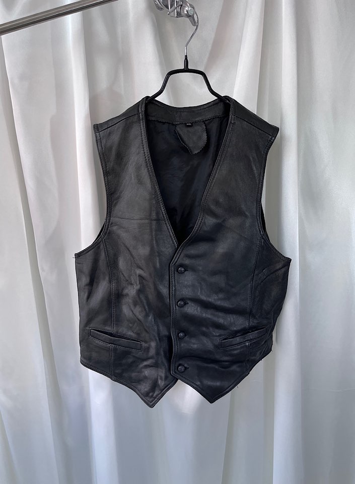 vintage leather vest (XXL)