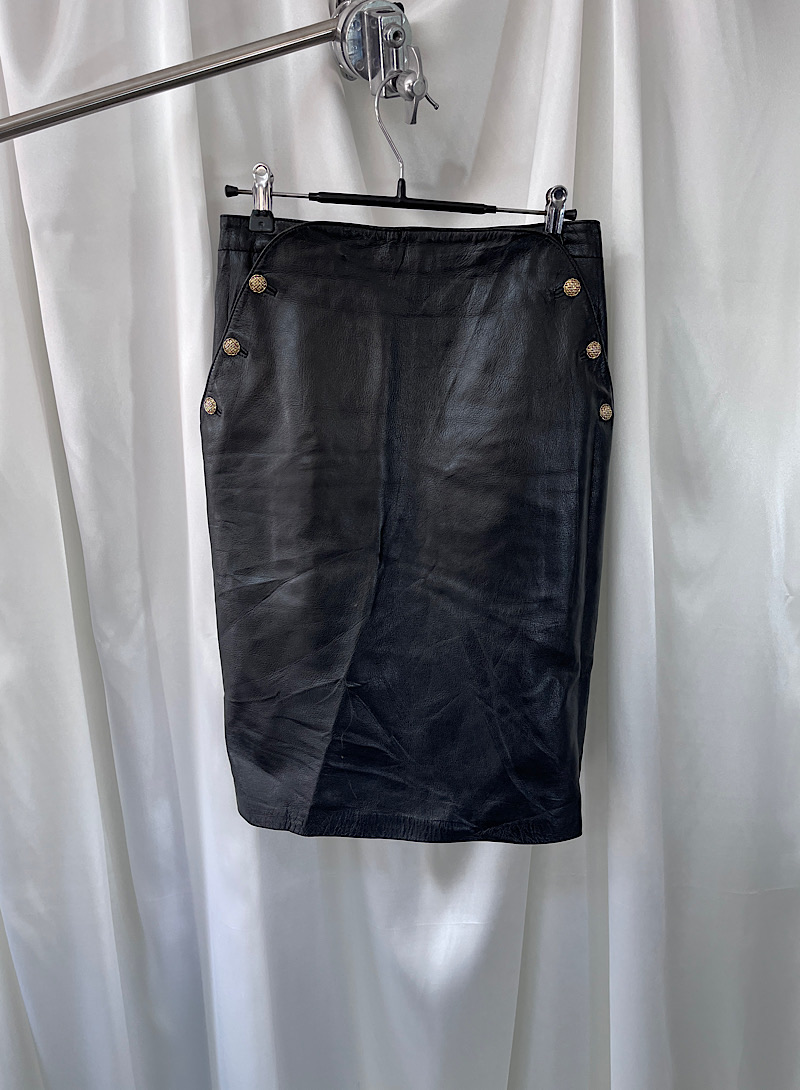 HANAE MORI leather skirt