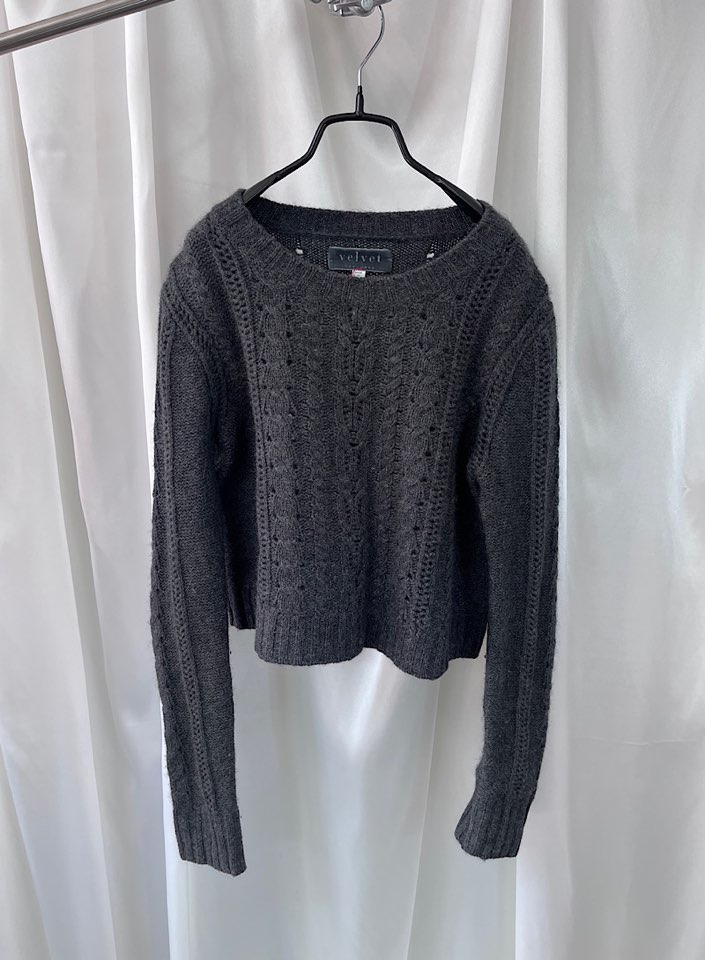 velvet cashmere knit (cashmere 100%)