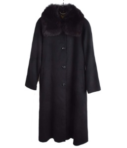 cashmere &amp; saga fox coat (cashmere 100%)