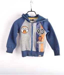 BABY MILO by A bathing ape hood zip-up for kids (95)
