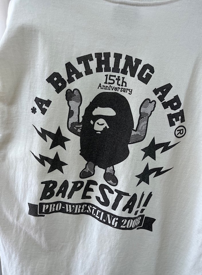 a bathing ape 15th anniversary 1/2 T-shirt (m)