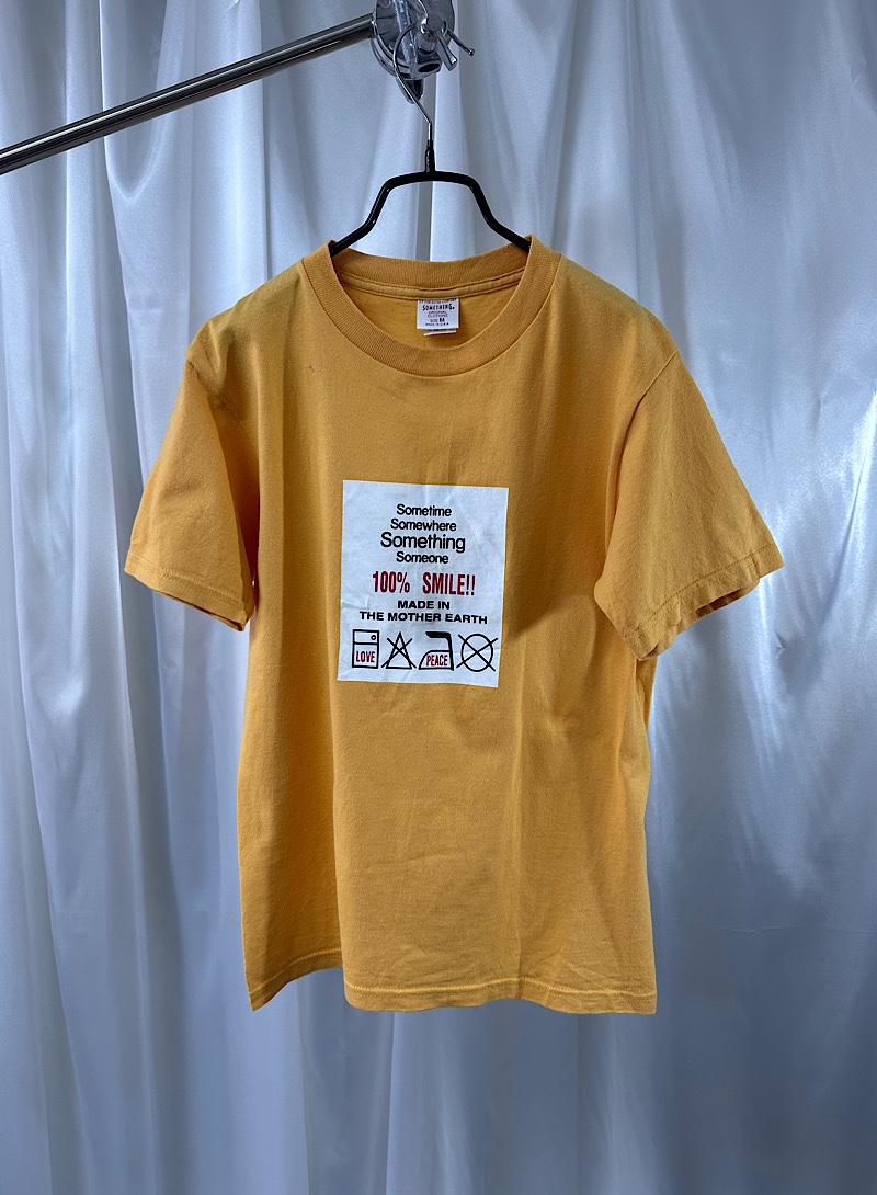 SOMETHING 1/2 T-shirt (M) (made in U.S.A)