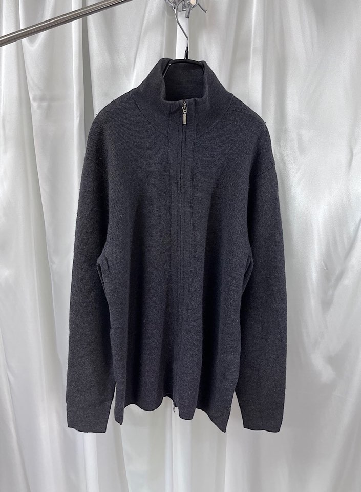 ALFANI wool knit zip-up (M) (made in Australia)