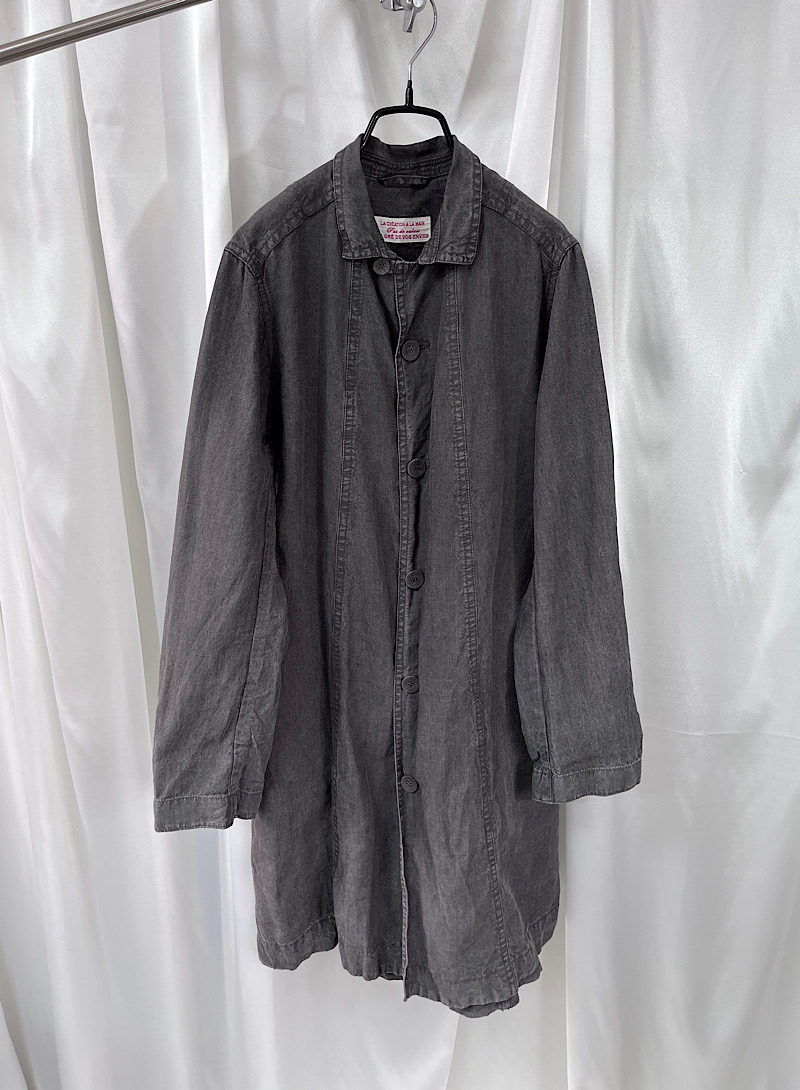 pas de calais linen coat (linen 100%)