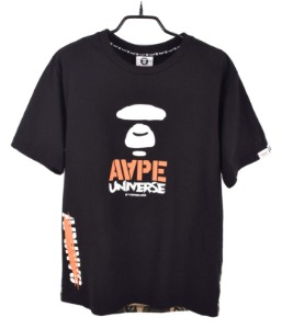 BAPE UNIVERSE 1/2 T-shirt (L)