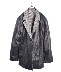 reversible leather  jacket