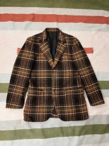VAN JAC check pettern wool jacket